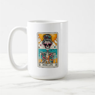 Mom Life Skeleton Tarot Card Coffee Mug