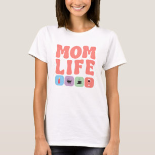 Mom Life SVG PNG, Mama svg, Mom svg, Colourful Mam T-Shirt