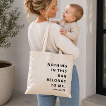 Mom Life Tote Bag | Funny Motherhood Quote Gift