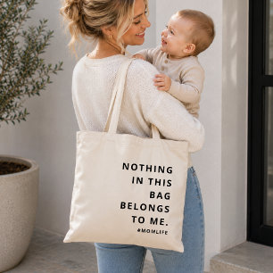 Mom Life Tote Bag   Funny Motherhood Quote Gift