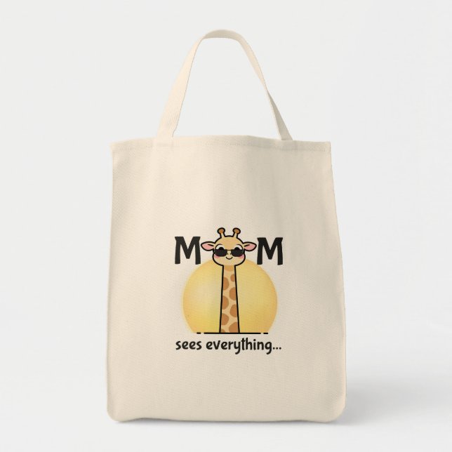 Mom Life Tote Bag – Mom Sees Everything (Front)