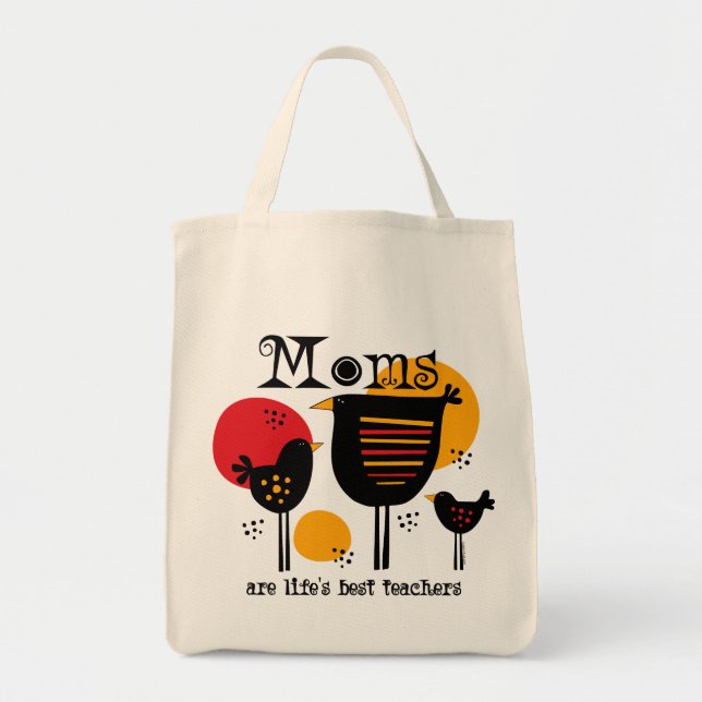Mom Life's Best Teacher Tote Bag (Front)