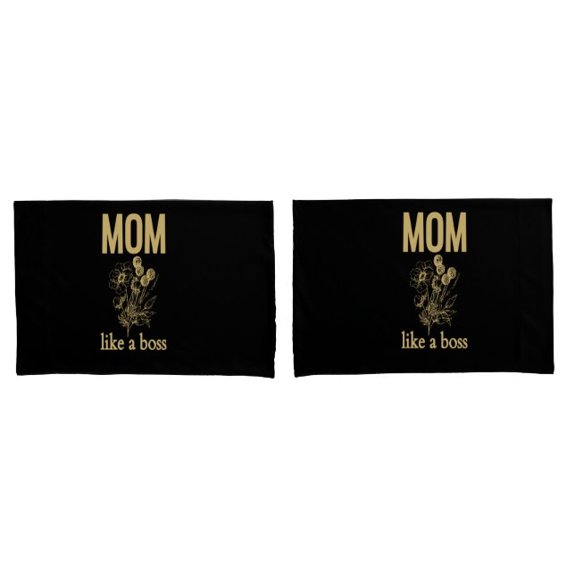 Mom Like a Boss Mother's Day Pillowcases (Front-Set)