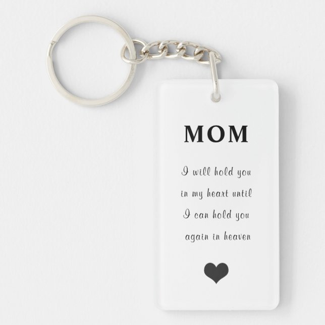 Mom/loss of loved one photo sentimental cute heart keychain (Front)