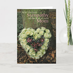 Mom loss Rose sympathy Card