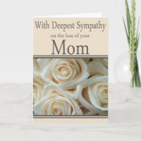 Mom loss Rose sympathy Card