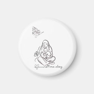 Mom Love  Beautiful Design Magnet