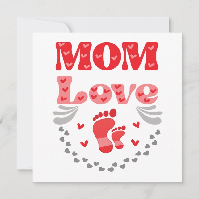 Mom Love, Big Heart Text Template (Front)