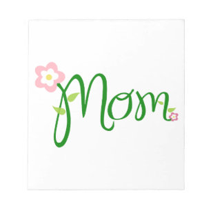 Mom Love Floral Heart Blossom Vines Destiny Sports Notepad