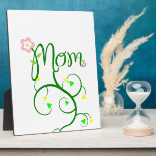 Mom Love Floral Heart Blossom Vines Destiny Sports Plaque