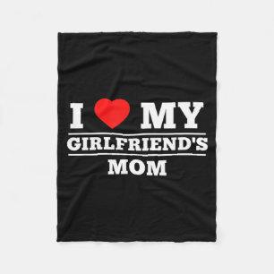 Mom love girlfriend's mom funny mother's day meet fleece blanket
