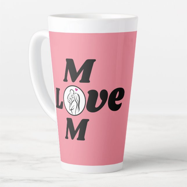 Mom love latte mug (Left Angle)