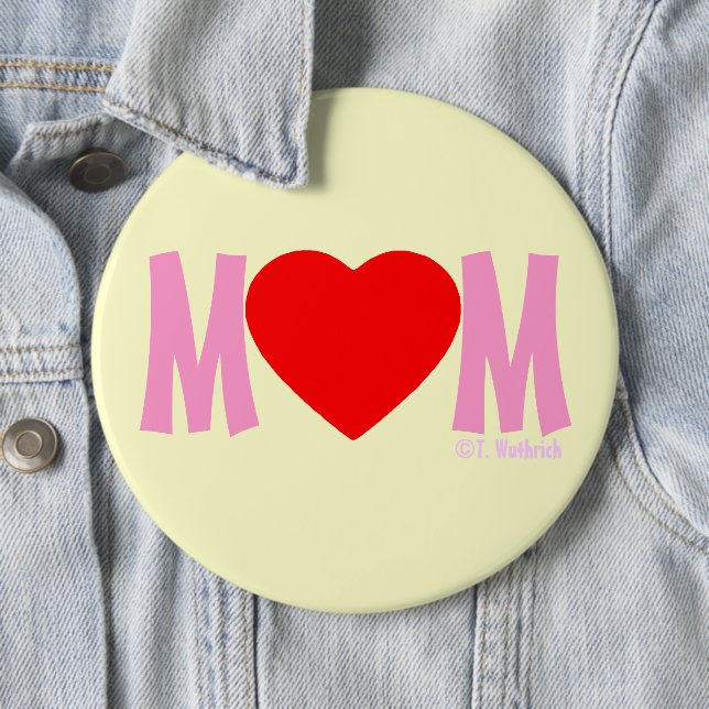 MOM Love Mother's Day Gift Button (In Situ)