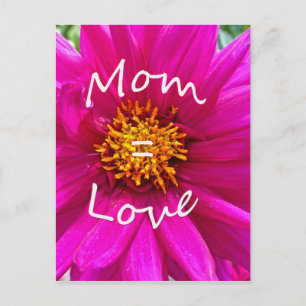 Mom = Love Postcard