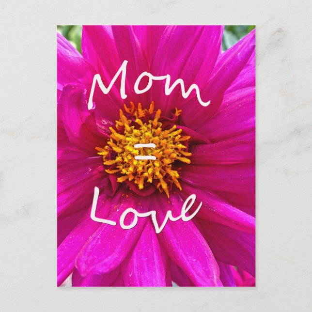 Mom = Love Postcard (Front)