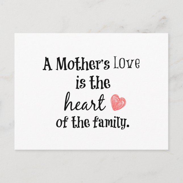 Mom Love Quote Postcard (Front)