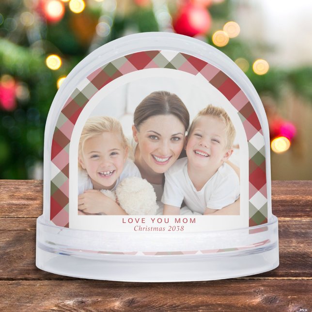 Mom Love You Arch Photo Christmas Snowglobe (Creator Uploaded)