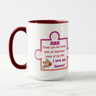 Mom - Love You For Eternity Puzzle Piece  Mug