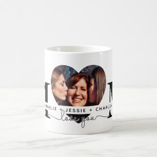 Mom Love You   Heart Photo Mother's Day Coffee Mug