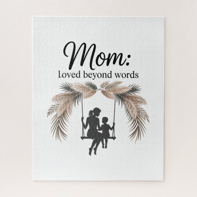Mom Loved Beyond Words Jigsaw Puzzle (Vertical)