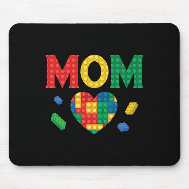 Mom Lover Master Builder Building Bricks Blocks Mo Mouse Pad (Front)