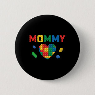 Mom Lover Master Builder Mothers Day Family Matchi 2 Inch Round Button