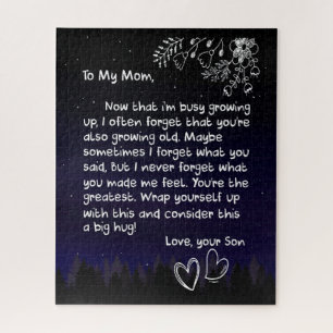 Mom Lovers To My Mom I Love You Very Much Jigsaw Puzzle
