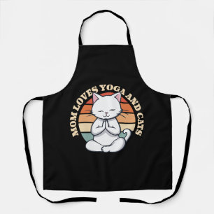 Mom Loves Cats and Yoga Apron