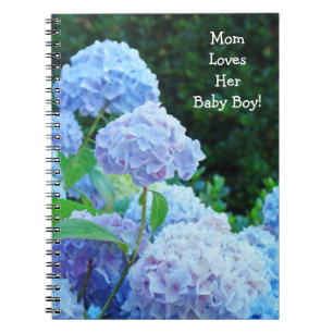 Mom Loves Her Baby Boy! notebooks Blue Green