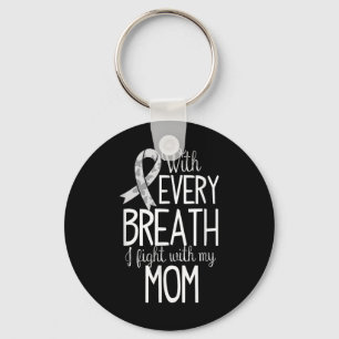 Mom Lung Cancer Awareness T Shirt Women Men Kids Keychain