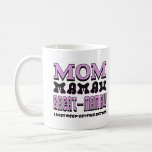 Mom Mamaw Great Mamaw I Just Keep Getting Better Coffee Mug