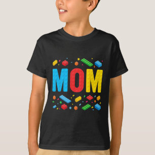 Mom Master Builder Building Bricks Blocks Family M T-Shirt