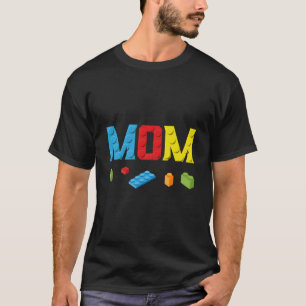 Mom Master Builder Building Bricks Blocks Family S T-Shirt