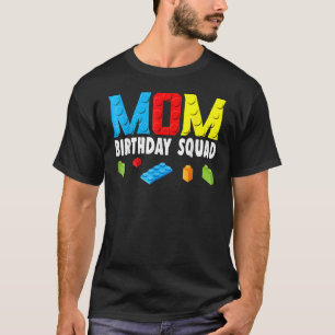Mom Master Builder Building Bricks Blocks Mom Birt T-Shirt