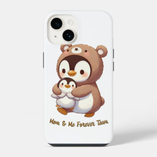 Mom & Me Forever Team – Cute Penguin & Bear iPhone 14 Case