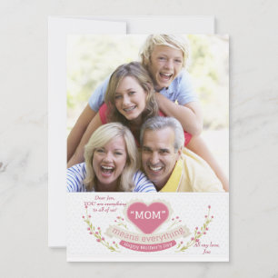 Mom Means Everything Photo Card