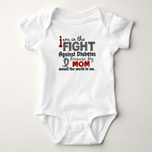 Mom Means World To Me Diabetes Baby Bodysuit