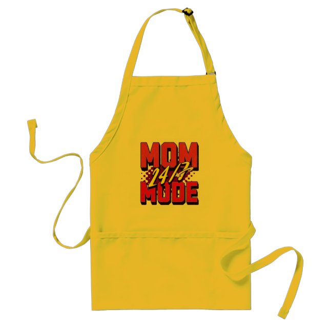 Mom Mode 24/7" Supermom Apron (Front)