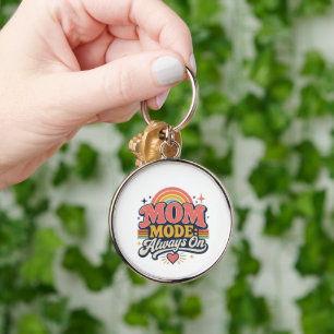 Mom Mode Always On Retro Mothers day Gift Keychain