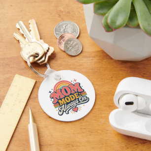 Mom Mode Always On Retro Mothers day Gift Keychain