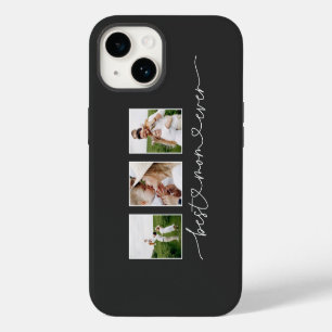 mom modern 3 photo elegant cute birthday Christmas iPhone 14 Case