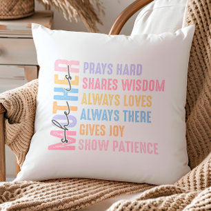Mom Modern Gift For Mother Cool And Funny Throw Pillow