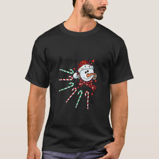 Mom mom Snowman Candy Cane Christmas Xmas Funny Ta T-Shirt