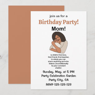 Mom Mommy Mother Quote Birthday Invitation