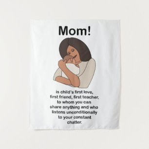 Mom Mommy Mother Quote Birthday Tapestry