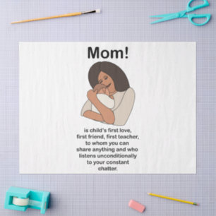 Mom Mommy Mother Quote Birthday Tissue Paper