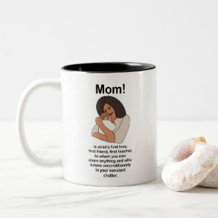 Mom Mommy Mother Quote Birthday Two-Tone Coffee Mug