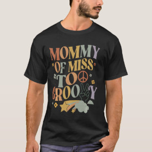 Mom Mommy Second Birthday Two Groovy Girl Family M T-Shirt