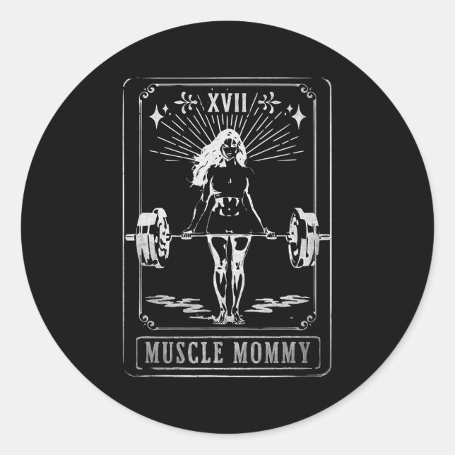 Mom Mommy Tarot Card Mama Happy Mother's Day Mom L Classic Round Sticker (Front)
