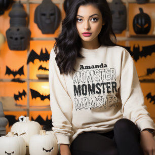 Mom Momster Halloween fall spooky season Sweatshirt
